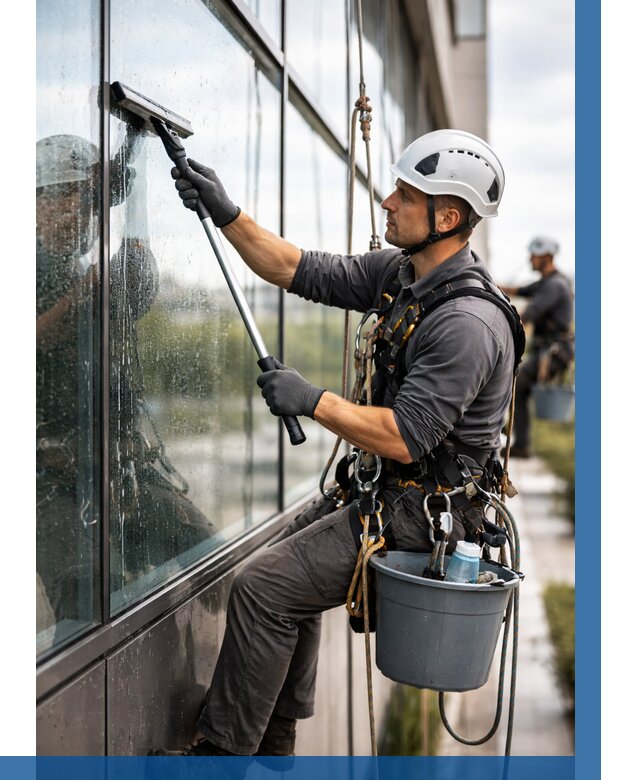Мойка стеклянных фасадов в Дедовске от 220 р. | ВЫСОТНИК-Ддв