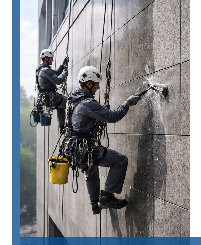 Профессиональная мойка фасада из керамогранита в Дедовске