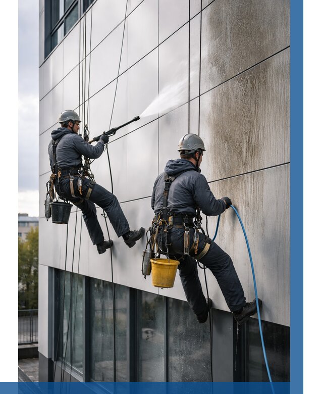 Мойка фасада из композита в Дедовске по цене от 330 р. | ВЫСОТНИК-Ддв