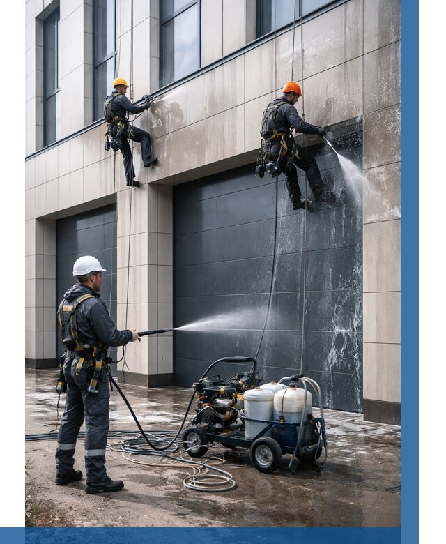 Послестроительная мойка фасада в Дедовске от 330 р. | ВЫСОТНИК-Ддв