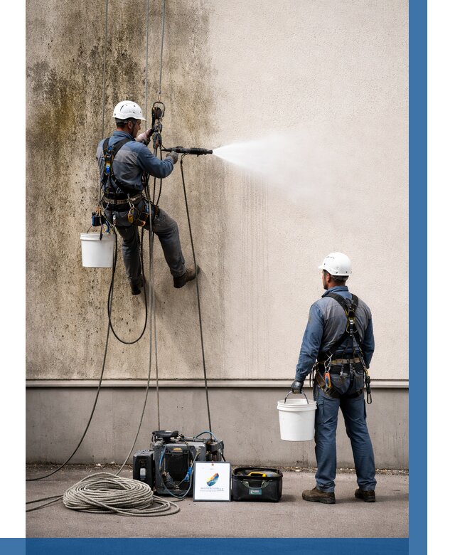 Очистка фасада от плесени в Дедовске от 330 р. | ВЫСОТНИК-Ддв