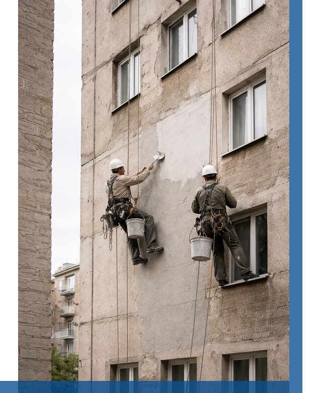 Косметический ремонт фасада в Дедовске от 1209 р. | ВЫСОТНИК-Ддв