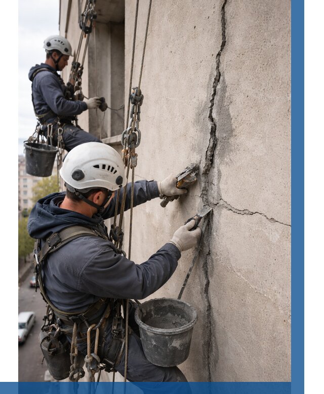 Заделка трещин на фасаде в Дедовске от 990 р. | ВЫСОТНИК-Ддв