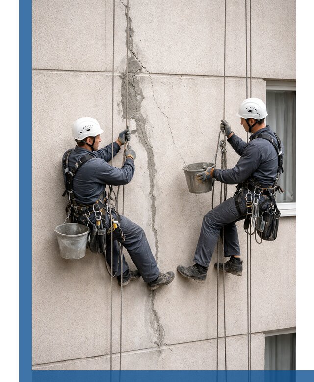 Заделка трещин на фасаде в Дедовске с гарантийным ремонтом