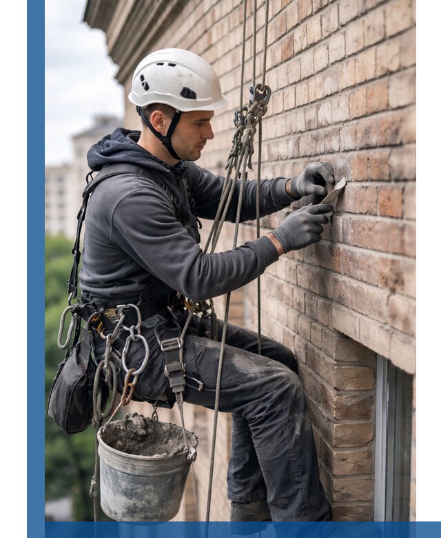 Качественный ремонт кирпичной кладки фасада в Дедовске с гарантией