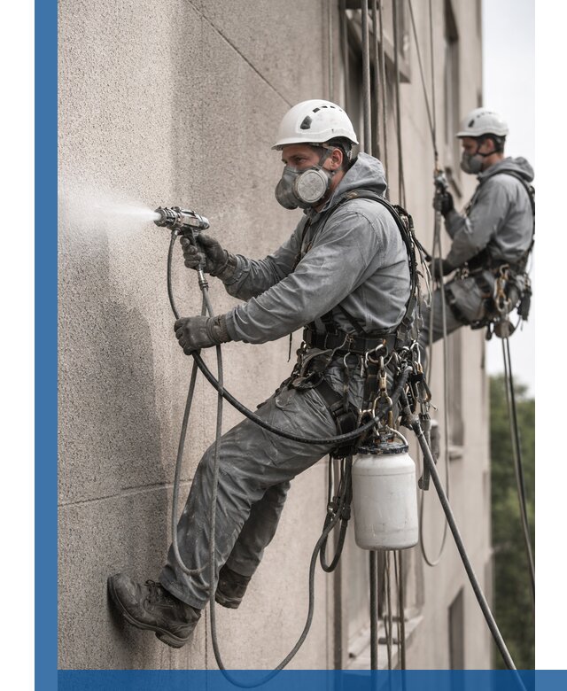 Безвоздушная покраска фасадов зданий в Дедовске профессионально