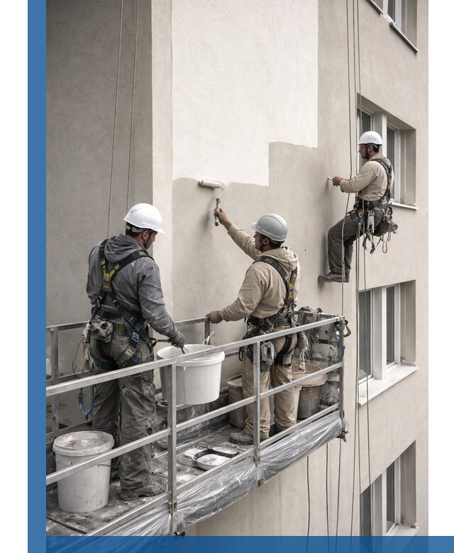 Покраска оштукатуренного фасада в Дедовске под ключ с гарантией