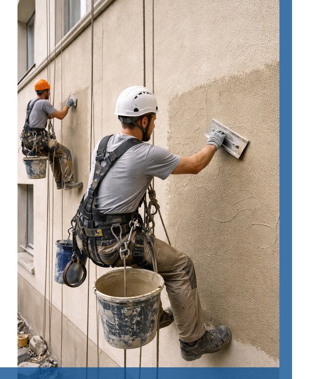 Декоративная штукатурка фасада в Дедовске от 1319 р. | ВЫСОТНИК-Ддв