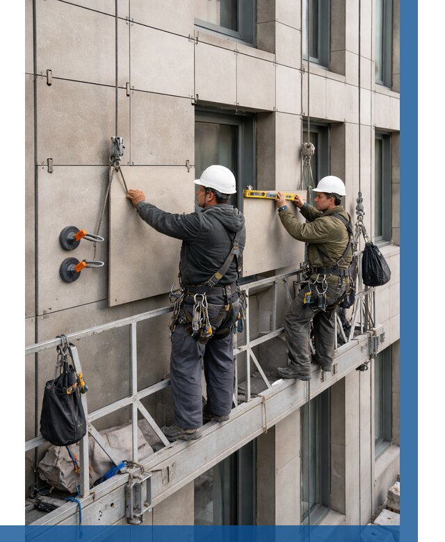 Монтаж керамогранита на фасад в Дедовске от 2749 р. | ВЫСОТНИК-Ддв