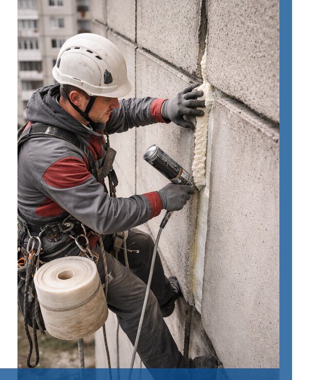 Утепление межпанельных швов в Дедовске от 770 р. | ВЫСОТНИК-Ддв