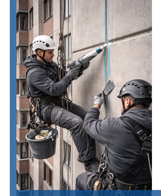 Вторичная герметизация швов фасада и кровли в Дедовске