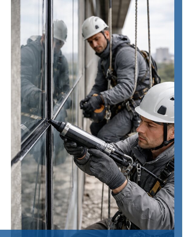 Герметизация витражных швов в Дедовске от 715 р. | ВЫСОТНИК-Ддв