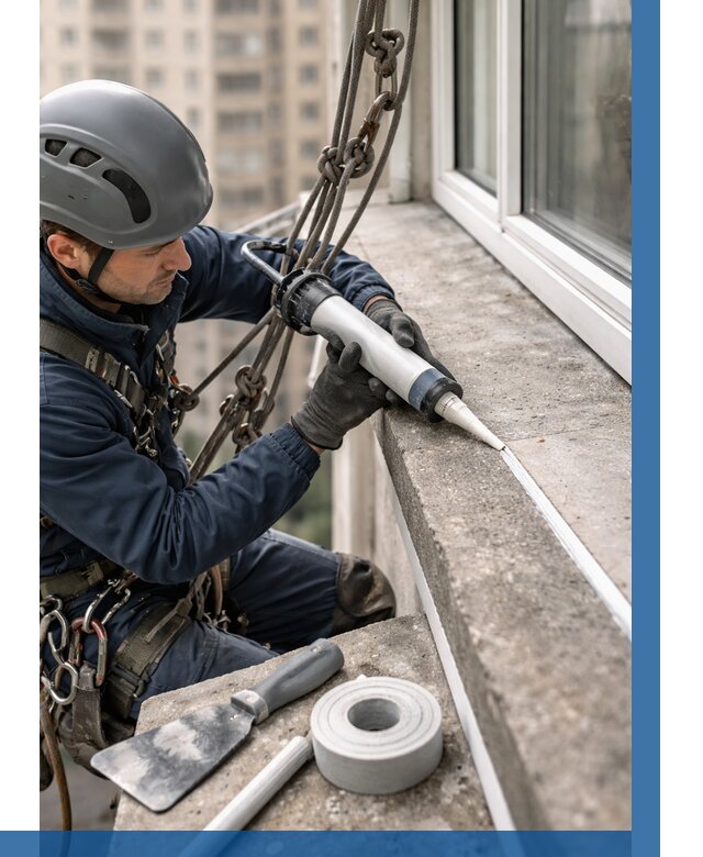 Герметизация балконного козырька в Дедовске от 4948 р. | ВЫСОТНИК-Ддв