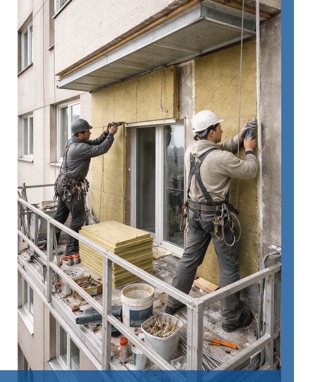 Утепление балкона снаружи в Дедовске от 1759 р. под ключ ВЫСОТНИК-Ддв