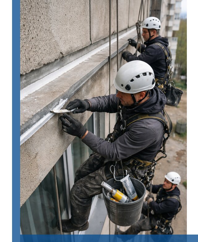 Герметизация примыкания балкона в Дедовске под ключ с гарантией