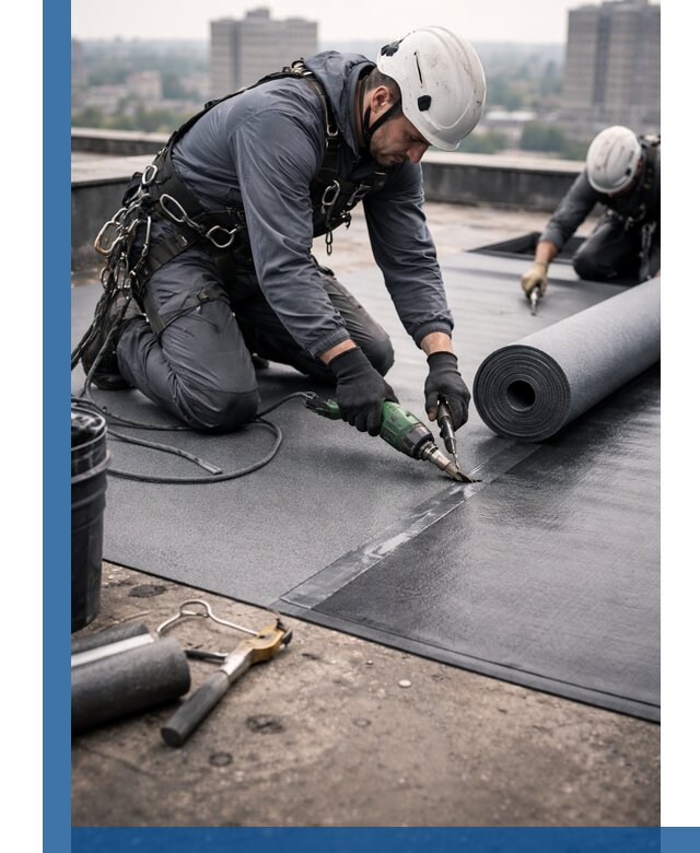 Ремонт мягкой кровли в Дедовске с выездом промальпинистов