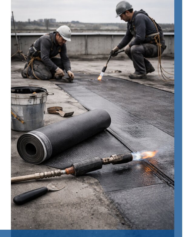 Ремонт рулонной кровли в Дедовске от 715 р. | ВЫСОТНИК-Ддв