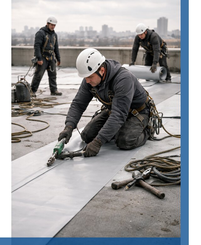 Ремонт мембранной кровли в Дедовске от 1979 р./м2 | ВЫСОТНИК-Ддв