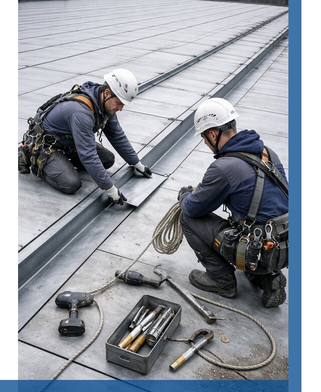 Ремонт фальцевой кровли в Дедовске от 770 р. | ВЫСОТНИК-Ддв