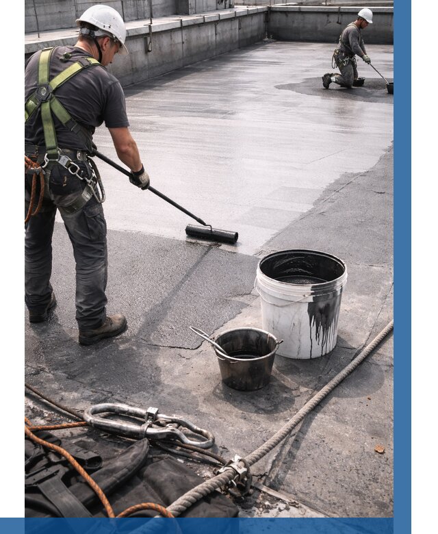 Гидроизоляция кровли жидкой резиной в Дедовске от 550 р. | ВЫСОТНИК-Ддв