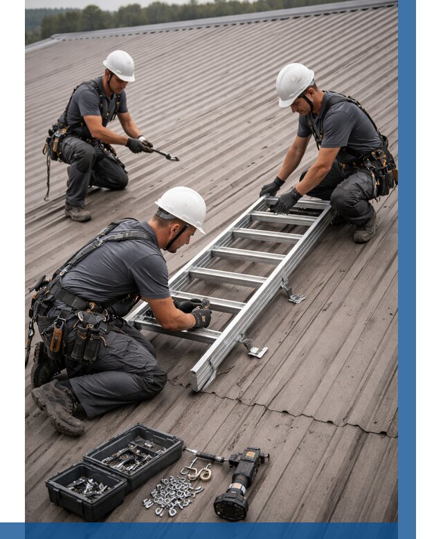 Монтаж кровельной лестницы в Дедовске от 4948 р. | ВЫСОТНИК-Ддв