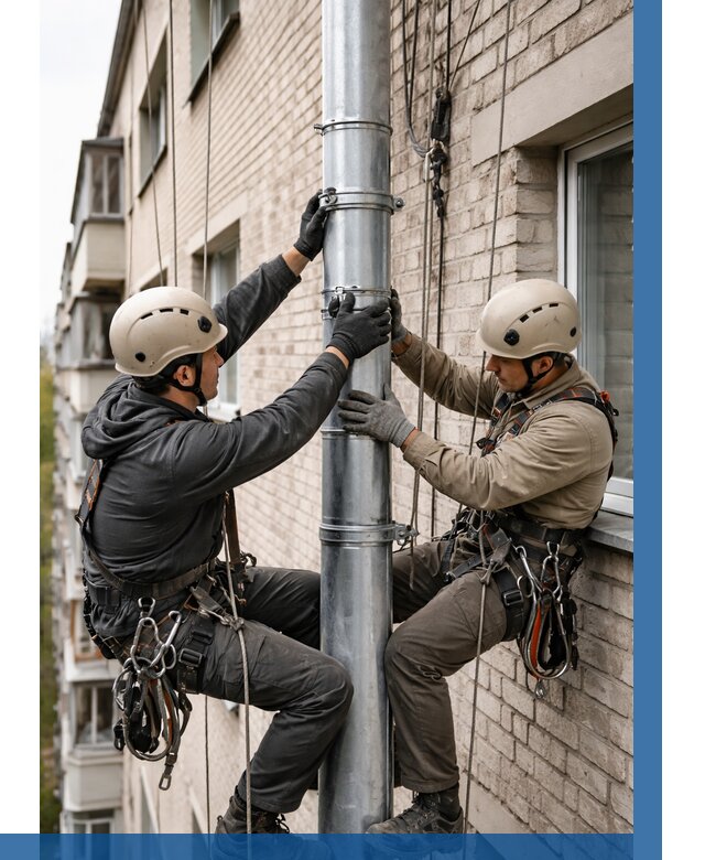 Замена водосточных труб в Дедовске от 7147 р. | ВЫСОТНИК-Ддв