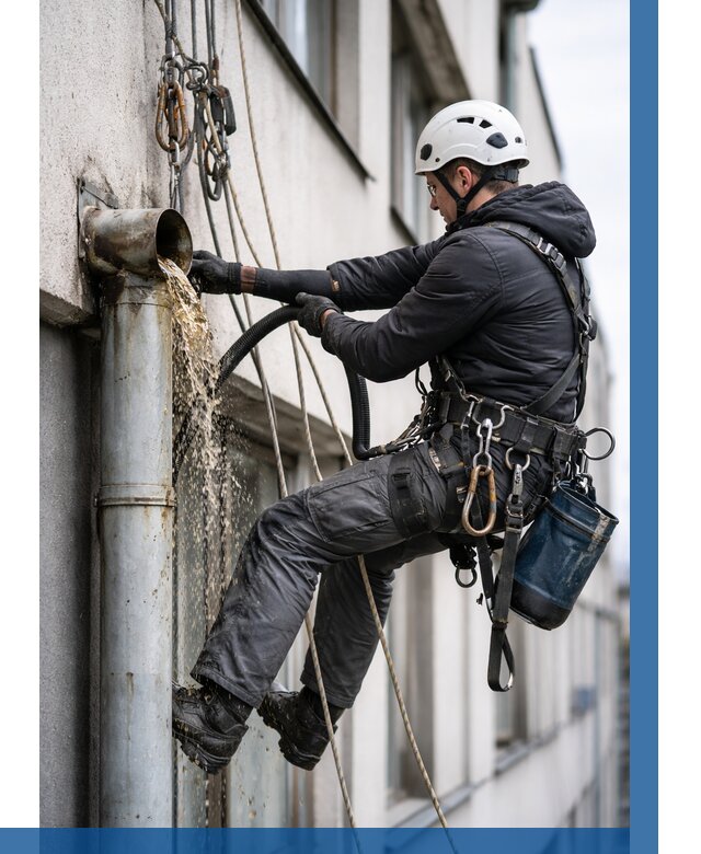 Прочистка водосточных труб в Дедовске от 3848 р. | ВЫСОТНИК-Ддв