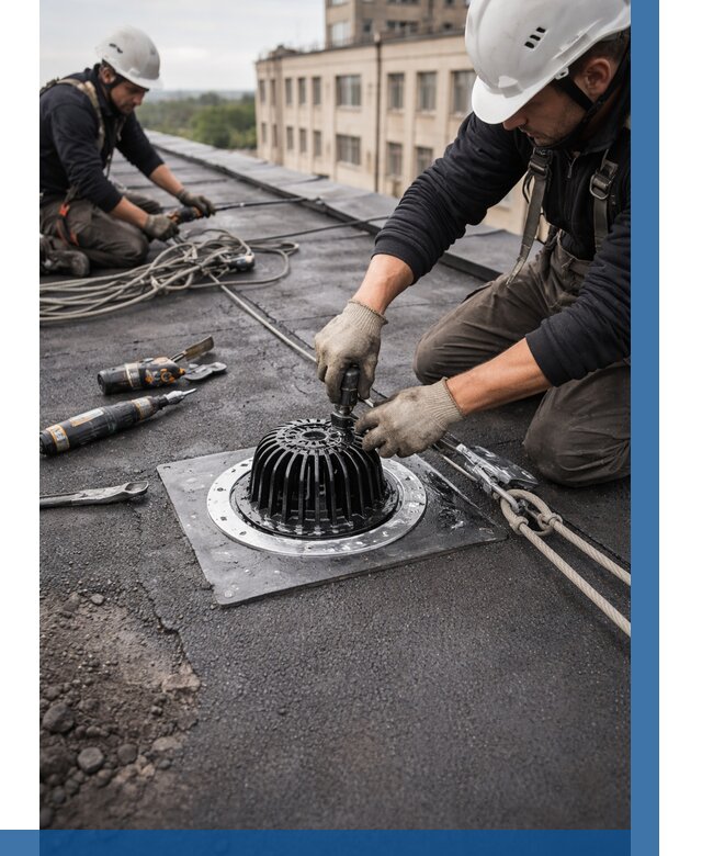 Установка водосточных воронок в Дедовске цена от 3848 р. | ВЫСОТНИК-Ддв