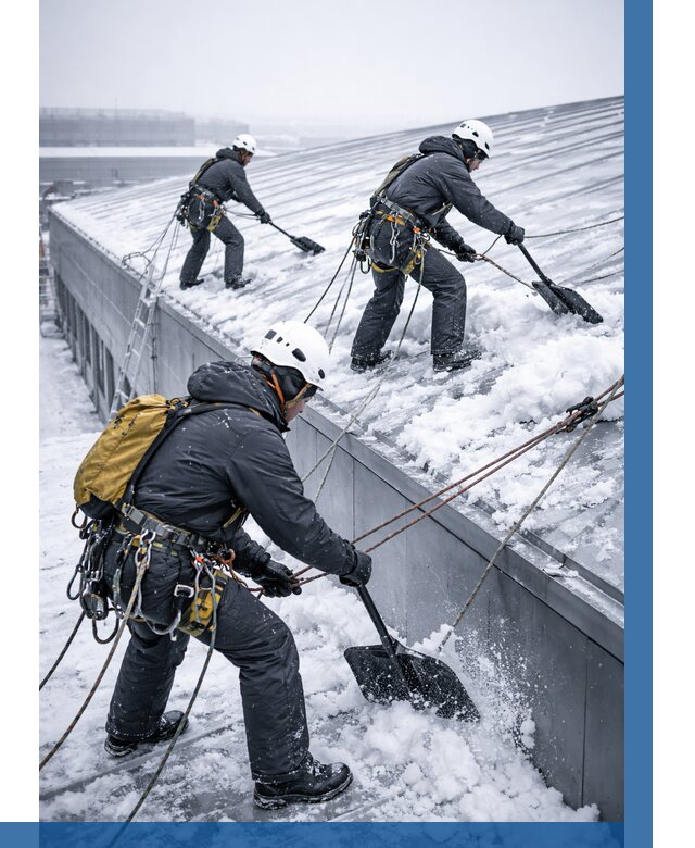 Очистка навесов от снега в Дедовске от 4948 р. | ВЫСОТНИК-Ддв