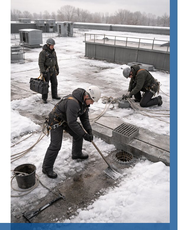 Абонентское обслуживание кровли зимой в Дедовске от 8796 р. | ВЫСОТНИК-Ддв