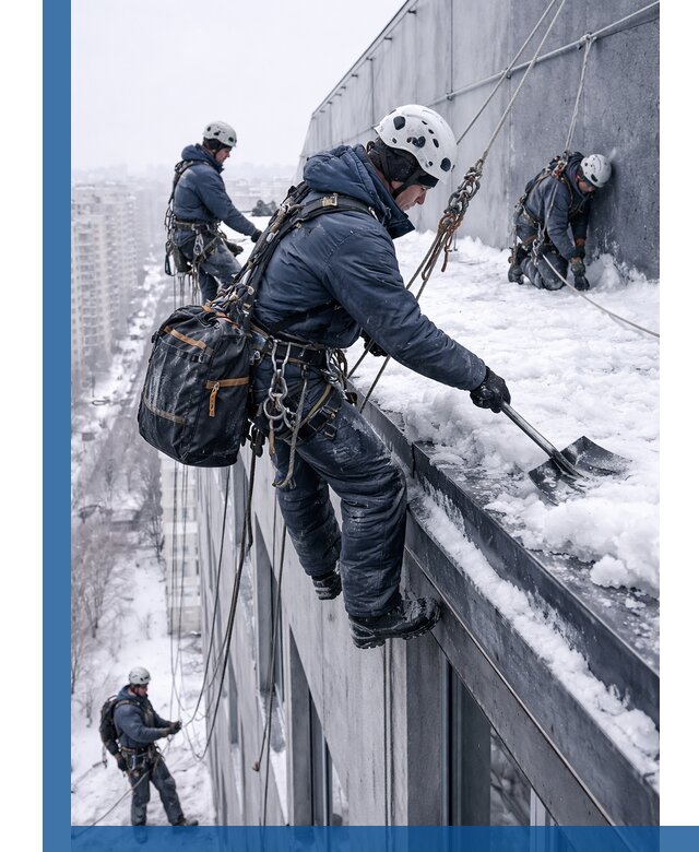 Абонентское обслуживание кровли зимой в Дедовске регулярный уход