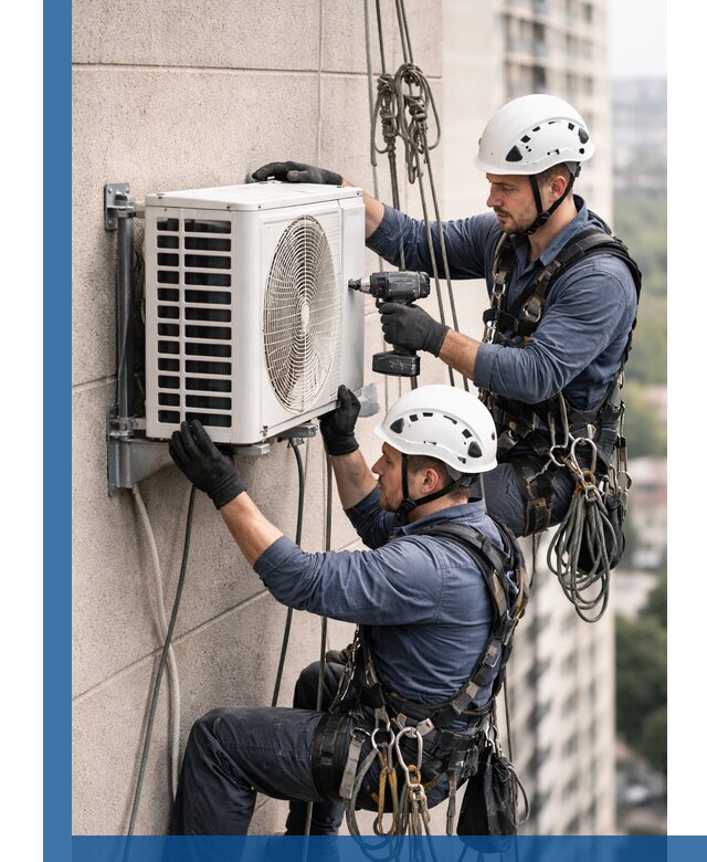 Монтаж внешнего блока кондиционера в Дедовске установка и крепление