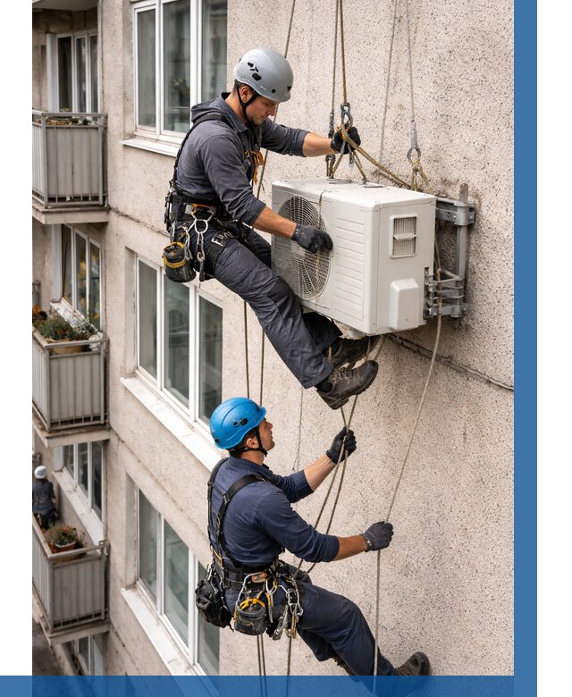 Перенос внешнего блока кондиционера в Дедовске от 9896 р.| ВЫСОТНИК-Ддв