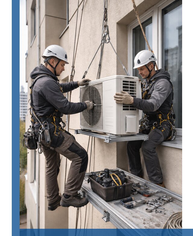 Перенос внешнего блока кондиционера в Дедовске с монтажом и крепежом