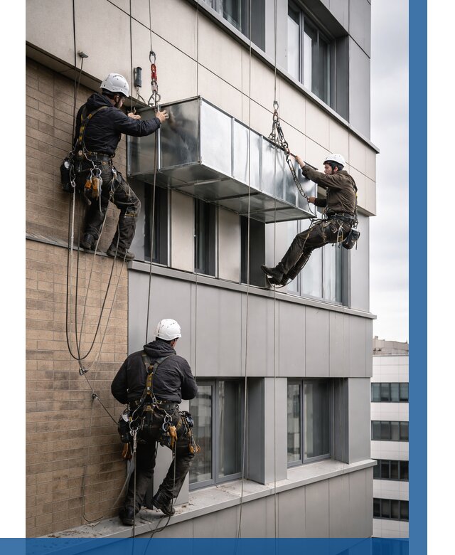 Монтаж воздуховодов на фасаде в Дедовске от 1649 р. | ВЫСОТНИК-Ддв