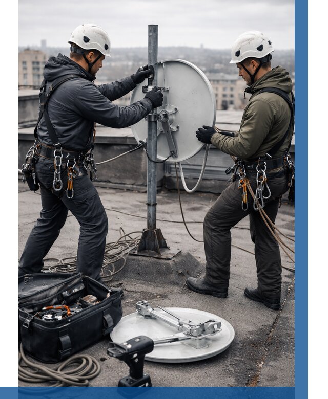 Демонтаж антенн на крыше в Дедовске от 4948 р. | ВЫСОТНИК-Ддв