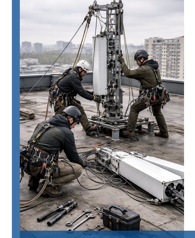 Демонтаж антенн на крыше зданий в Дедовске с гарантией