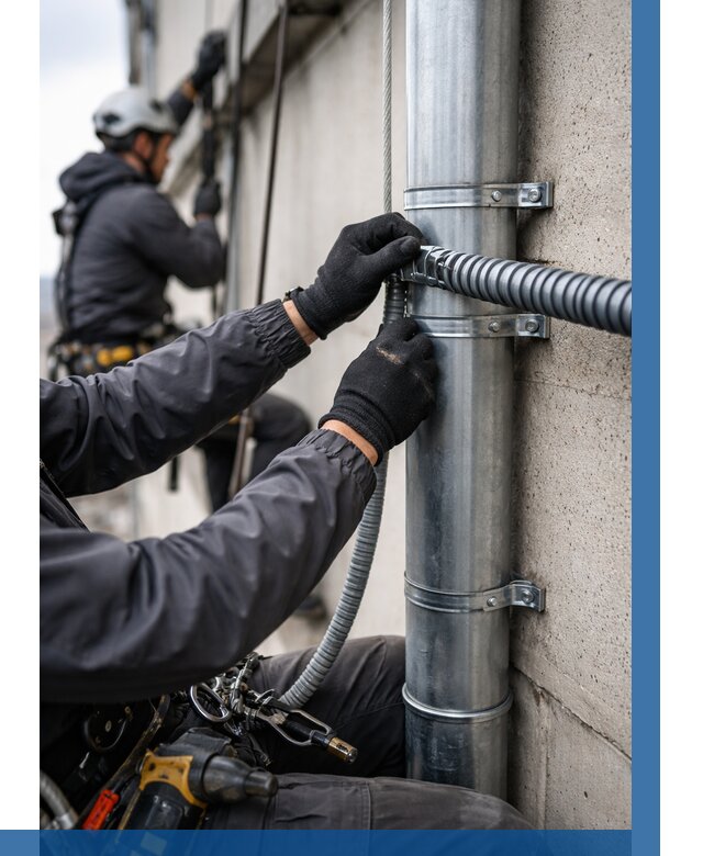 Монтаж гофры для кабеля в Дедовске от 330 р. | ВЫСОТНИК-Ддв