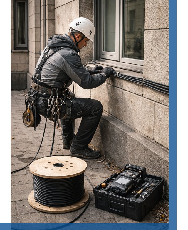 Прокладка оптоволоконного кабеля в Дедовске от 880 р. | ВЫСОТНИК-Ддв