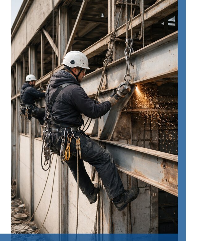 Демонтаж металлоконструкций на высоте в Дедовске от 7147р. |ВЫСОТНИК-Ддв