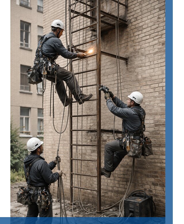 Ремонт пожарной лестницы в Дедовске от 8246 р. | ВЫСОТНИК-Ддв