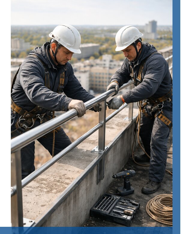 Монтаж перил на высоте в Дедовске от 2749 р. | ВЫСОТНИК-Ддв