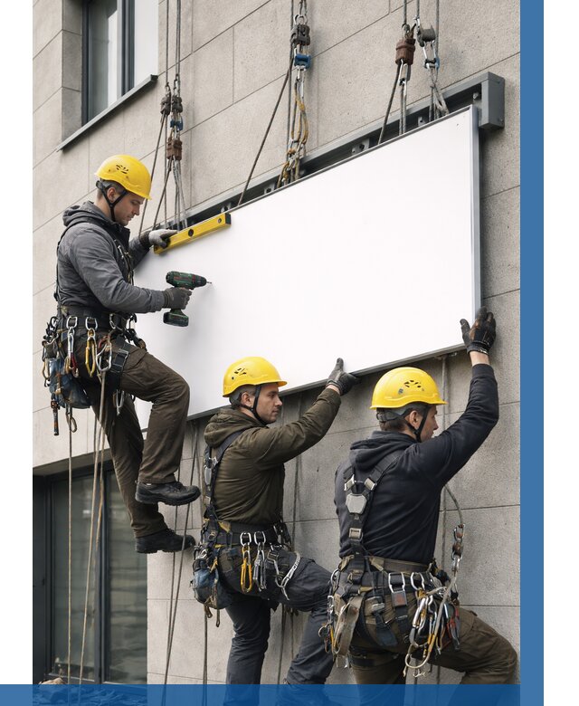 Монтаж рекламной вывески в Дедовске от 8796 р. | ВЫСОТНИК-Ддв