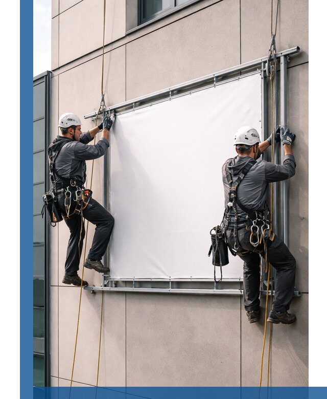 Монтаж наружной рекламной вывески в Дедовске под ключ