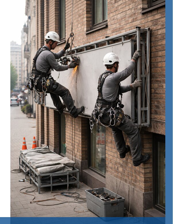 Демонтаж рекламной вывески в Дедовске от 7147 р. | ВЫСОТНИК-Ддв