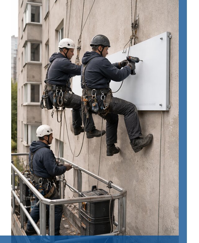 Монтаж табличек и указателей в Дедовске от 3848 р. | ВЫСОТНИК-Ддв