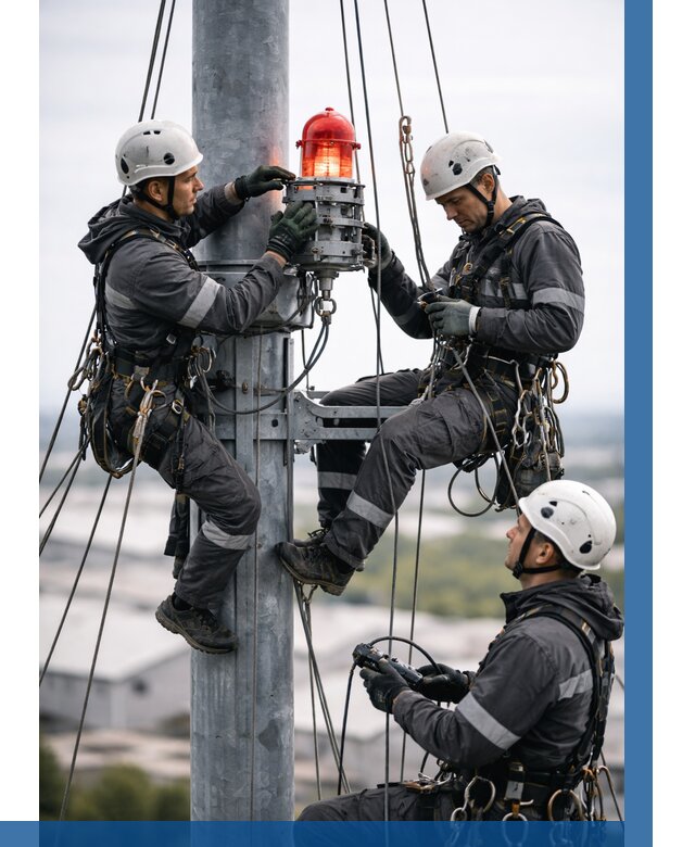 Монтаж заградительных огней в Дедовске от 9346 р. | ВЫСОТНИК-Ддв