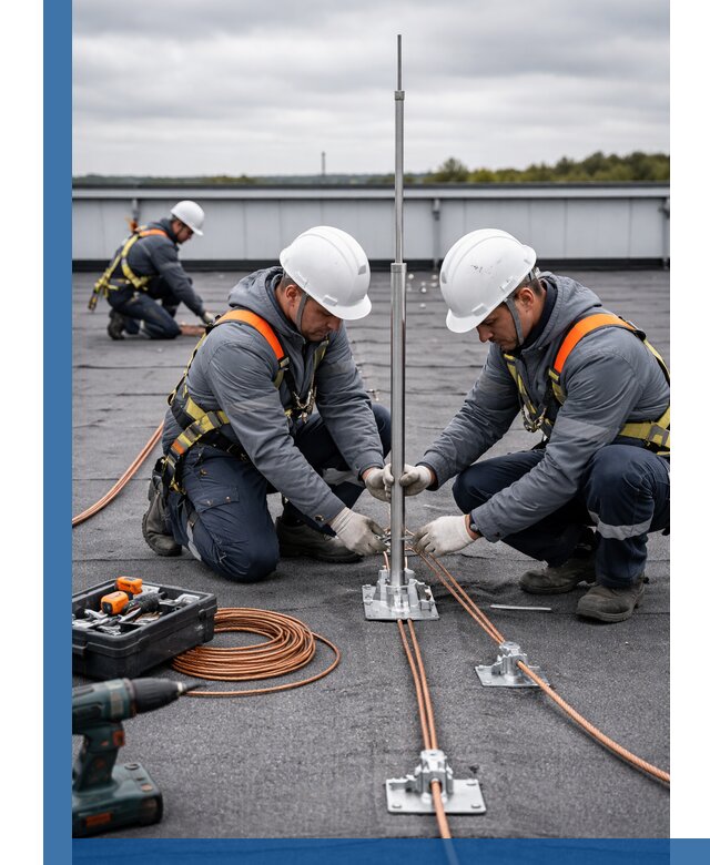 Монтаж молниезащиты на кровле в Дедовске под ключ с гарантией