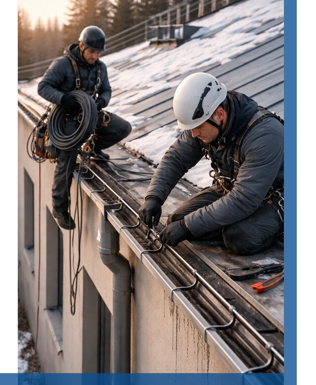 Монтаж греющего кабеля на кровле в Дедовске от 495 р. | ВЫСОТНИК-Ддв