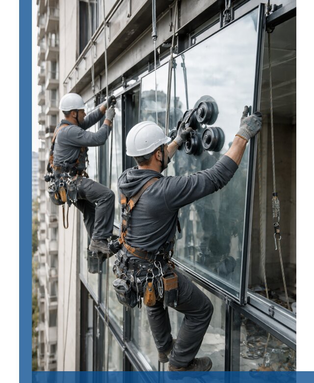 Витражное остекление фасадов и лоджий в Дедовске под ключ